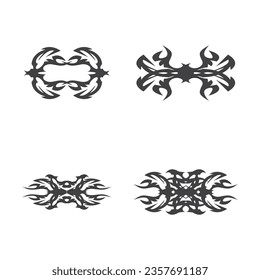 Black Tribal Tattoo Abstract Symbol Template