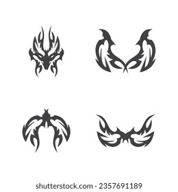 Black Tribal Tattoo Abstract Symbol Template