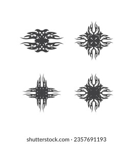 Black Tribal Tattoo Abstract Symbol Template