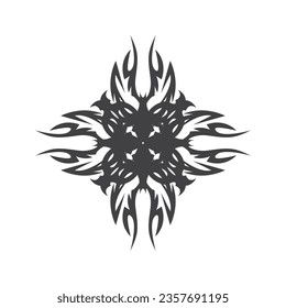 Black Tribal Tattoo Abstract Symbol Template