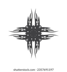 Black Tribal Tattoo Abstract Symbol Template