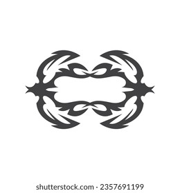 Black Tribal Tattoo Abstract Symbol Template