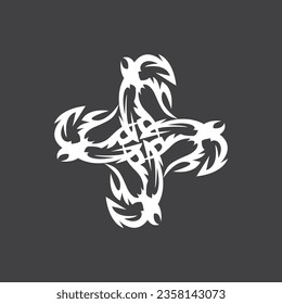 Black Tribal Tattoo Abstract Symbol Template