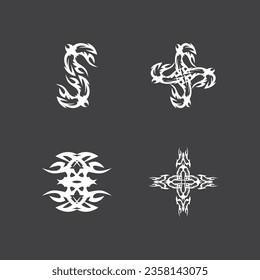 Black Tribal Tattoo Abstract Symbol Template