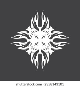 Black Tribal Tattoo Abstract Symbol Template