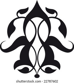 black tribal tattoo design element