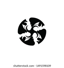 Black tribal tattoo icon and symbol template 
