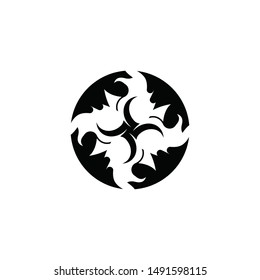 Black tribal tattoo icon and symbol template 