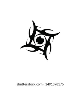 Black tribal tattoo icon and symbol template 