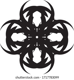Black tribal tattoo icon and symbol template 