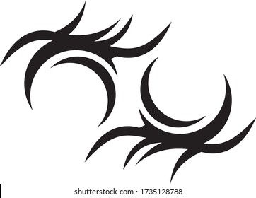 Black tribal tattoo icon and symbol template 