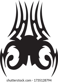 Black tribal tattoo icon and symbol template 