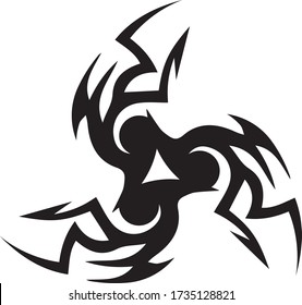 Black tribal tattoo icon and symbol template 