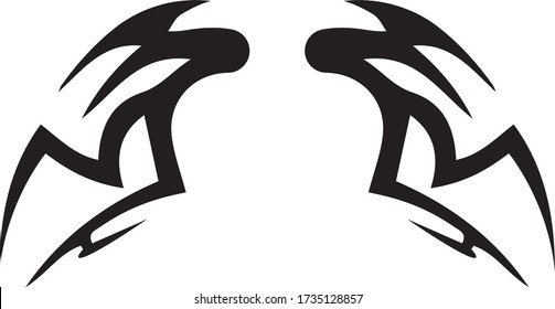 Black tribal tattoo icon and symbol template 