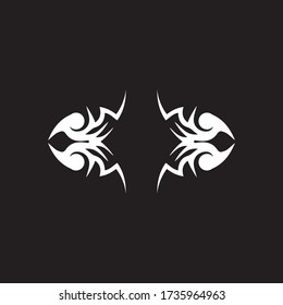 Black tribal tattoo icon and symbol template 