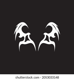 Black tribal tattoo icon and symbol vector