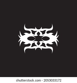 Black tribal tattoo icon and symbol vector