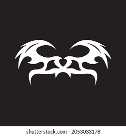 Black tribal tattoo icon and symbol vector