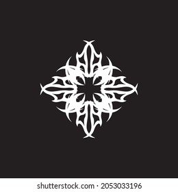 Black tribal tattoo icon and symbol vector