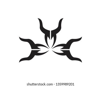 Black tribal tattoo logo template
