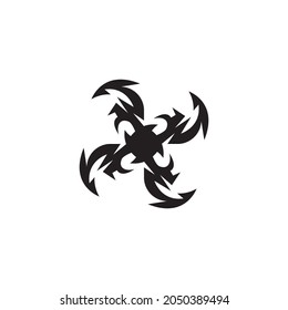 Black tribal tattoo vector template illustration