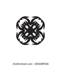 Black tribal tattoo vector template illustration