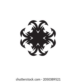 Black tribal tattoo vector template illustration