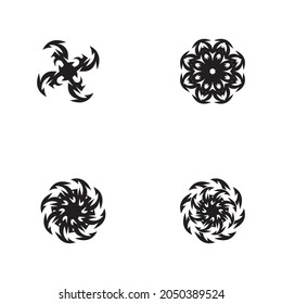 Black tribal tattoo vector template illustration