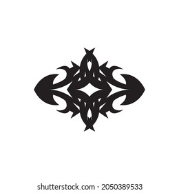 Black tribal tattoo vector template illustration