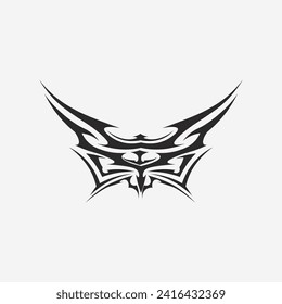 black tribal and trib vector logo design icon and sign tribal