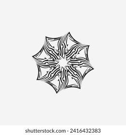 black tribal and trib vector logo design icon and sign tribal