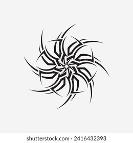 black tribal and trib vector logo design icon and sign tribal
