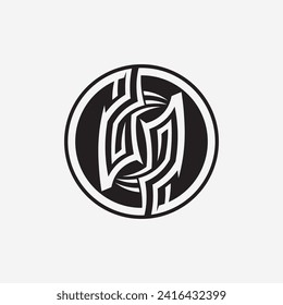 black tribal and trib vector logo design icon and sign tribal