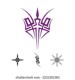 schwarzes Stamm, Vektorlogo, Design-Symbol und Zeichenstamm
