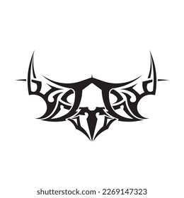 black tribal vector logo design icon and sign tribal