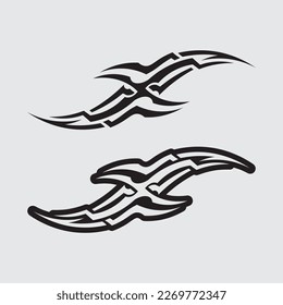 schwarzes Stamm, Vektorlogo, Design-Symbol und Zeichenstamm