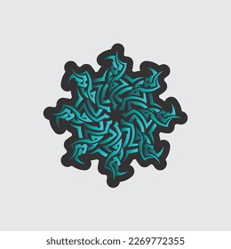 black tribal vector logo design icon and sign tribal