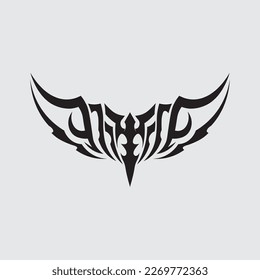 black tribal vector logo design icon and sign tribal