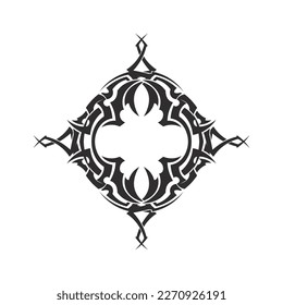 ícono de diseño del logo del vector tribal negro y tribal de señas