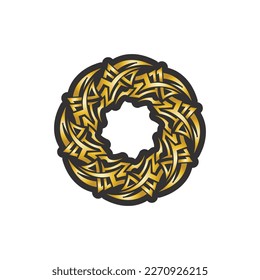 black tribal vector logo design icon and sign tribal