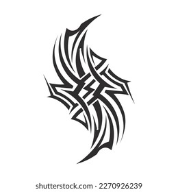 ícono de diseño del logo del vector tribal negro y tribal de señas