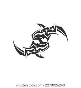 black tribal vector logo design icon and sign tribal