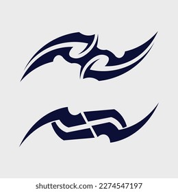 black tribal vector logo design icon and sign tribal