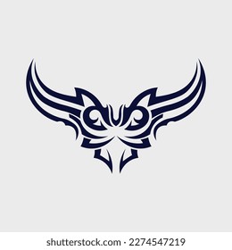 black tribal vector logo design icon and sign tribal