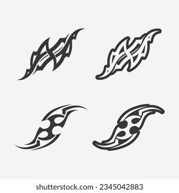 schwarzes Stamm, Vektorlogo, Design-Symbol und Zeichenstamm