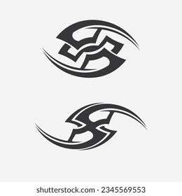 schwarzes Stamm, Vektorlogo, Design-Symbol und Zeichenstamm