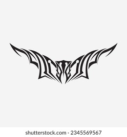black tribal vector logo design icon and sign tribal