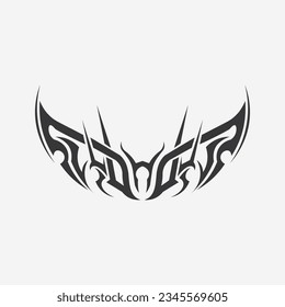 schwarzes Stamm, Vektorlogo, Design-Symbol und Zeichenstamm