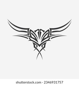 ícono de diseño del logo del vector tribal negro y tribal de señas