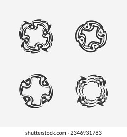 schwarzes Stamm, Vektorlogo, Design-Symbol und Zeichenstamm
